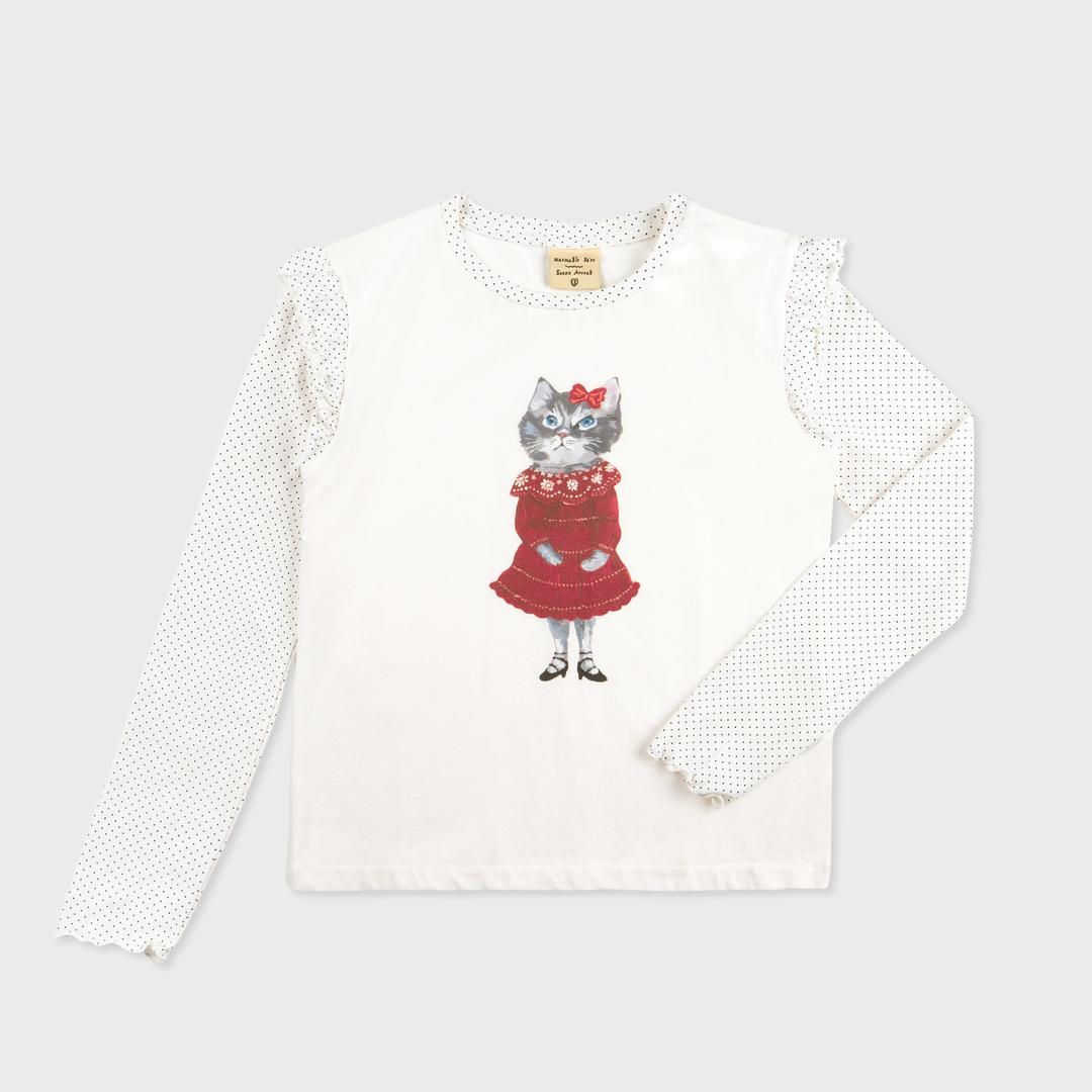 NAT dot frill t shirt miss party