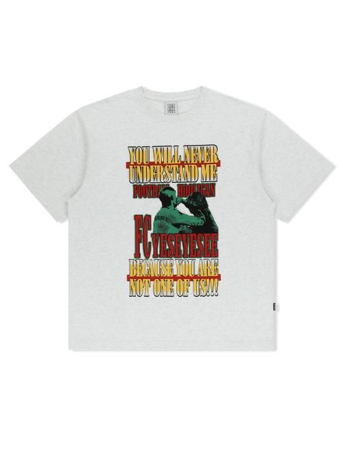 Y.E.S Hooligan Tee Light Grey