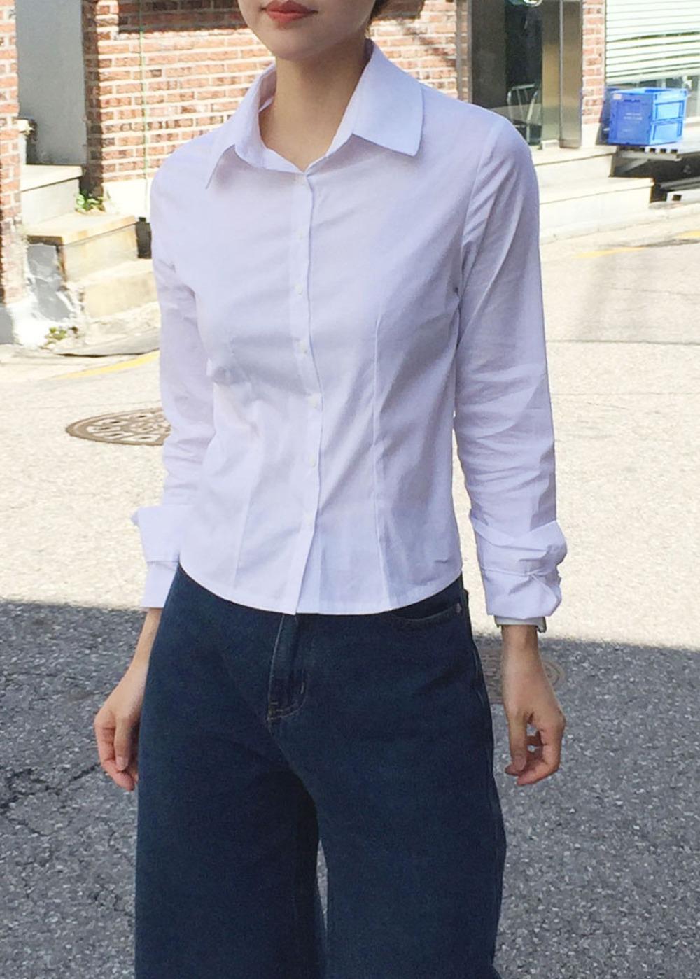 시드 무지 슬림 셔츠(3colors)