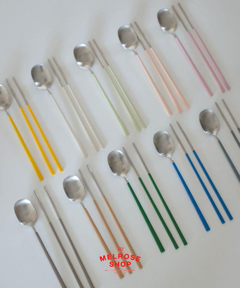 [무료배송] 멜로즈샵 한식 수저 4P 세트 숟가락 젓가락