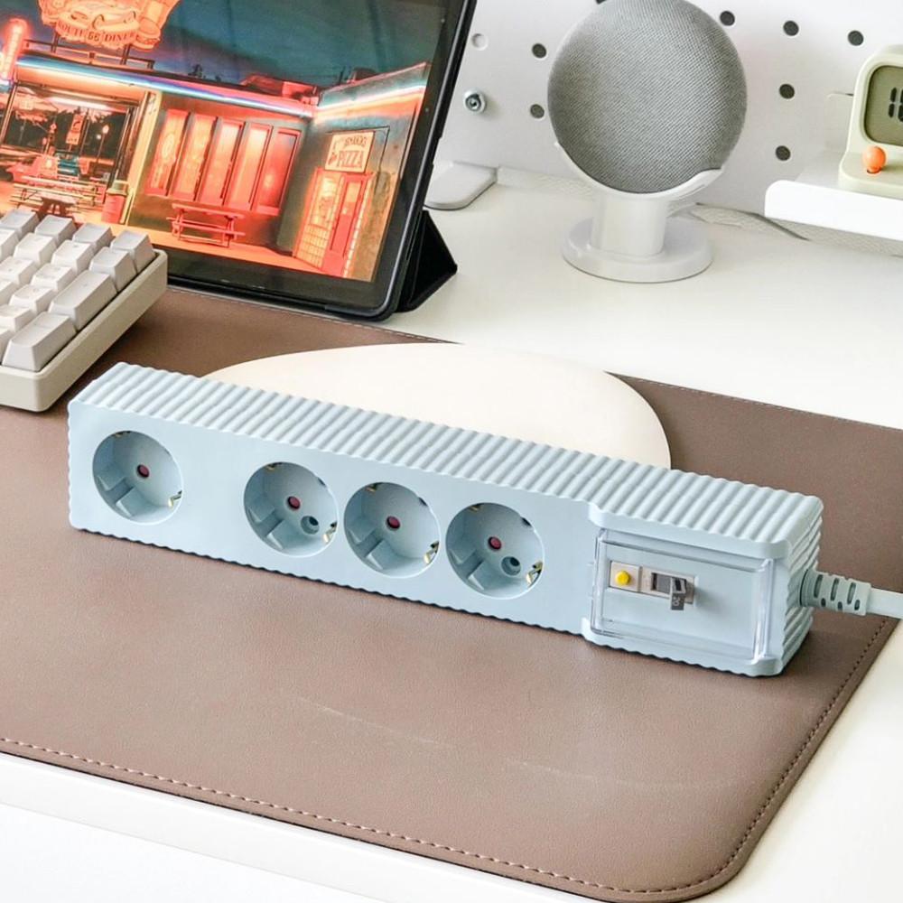 고용량 자동소화 멀티탭 웨이브 국산 에어컨 4000w 누전차단 4구 50cm 멀티 콘센트