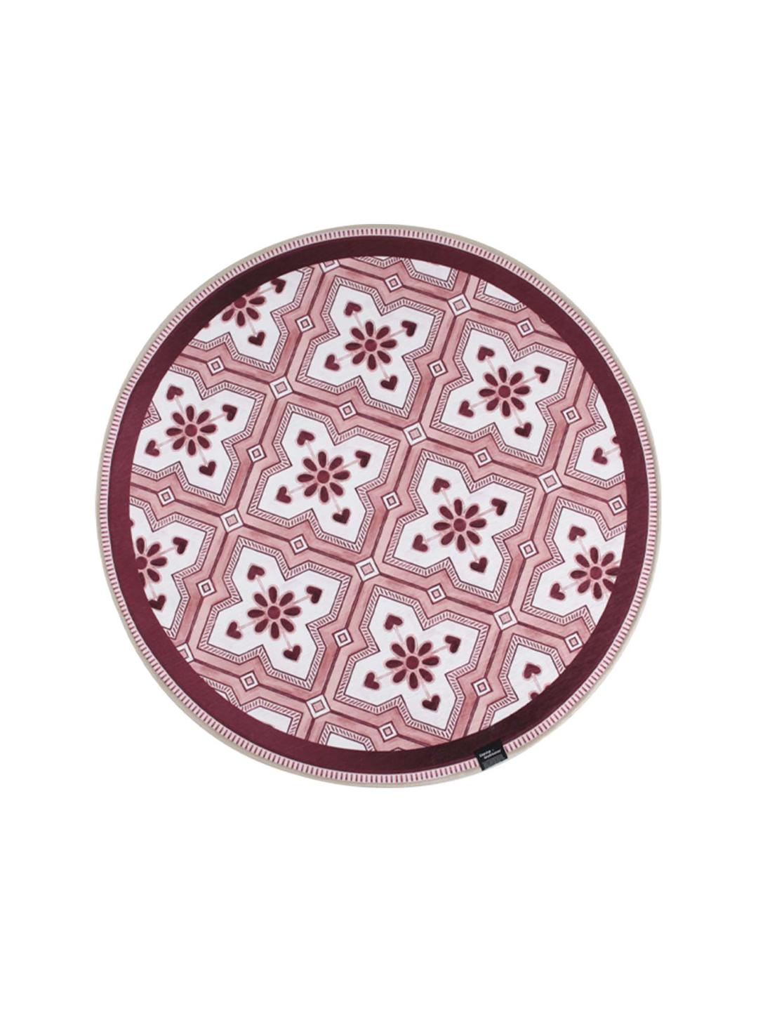 홍국화백분문 원형 러그