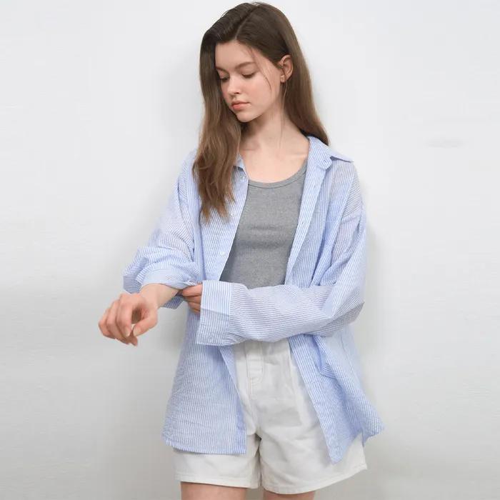 W/Seersucker Stripe Shirts_LIGHT BLUE(WC25-SH04)