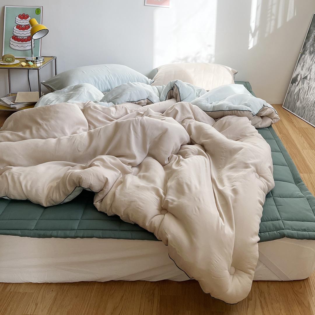 스마트 체온조절 롤케이크 모달 차렵이불 SS Q K 밀크티베이지