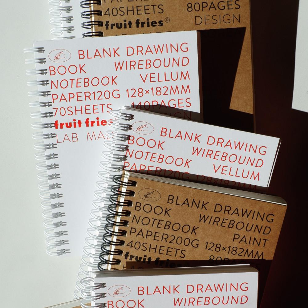 블랭크 드로잉북 B6 스프링 무지 노트 크로키북 180도 펼쳐지는 노트 스케치북