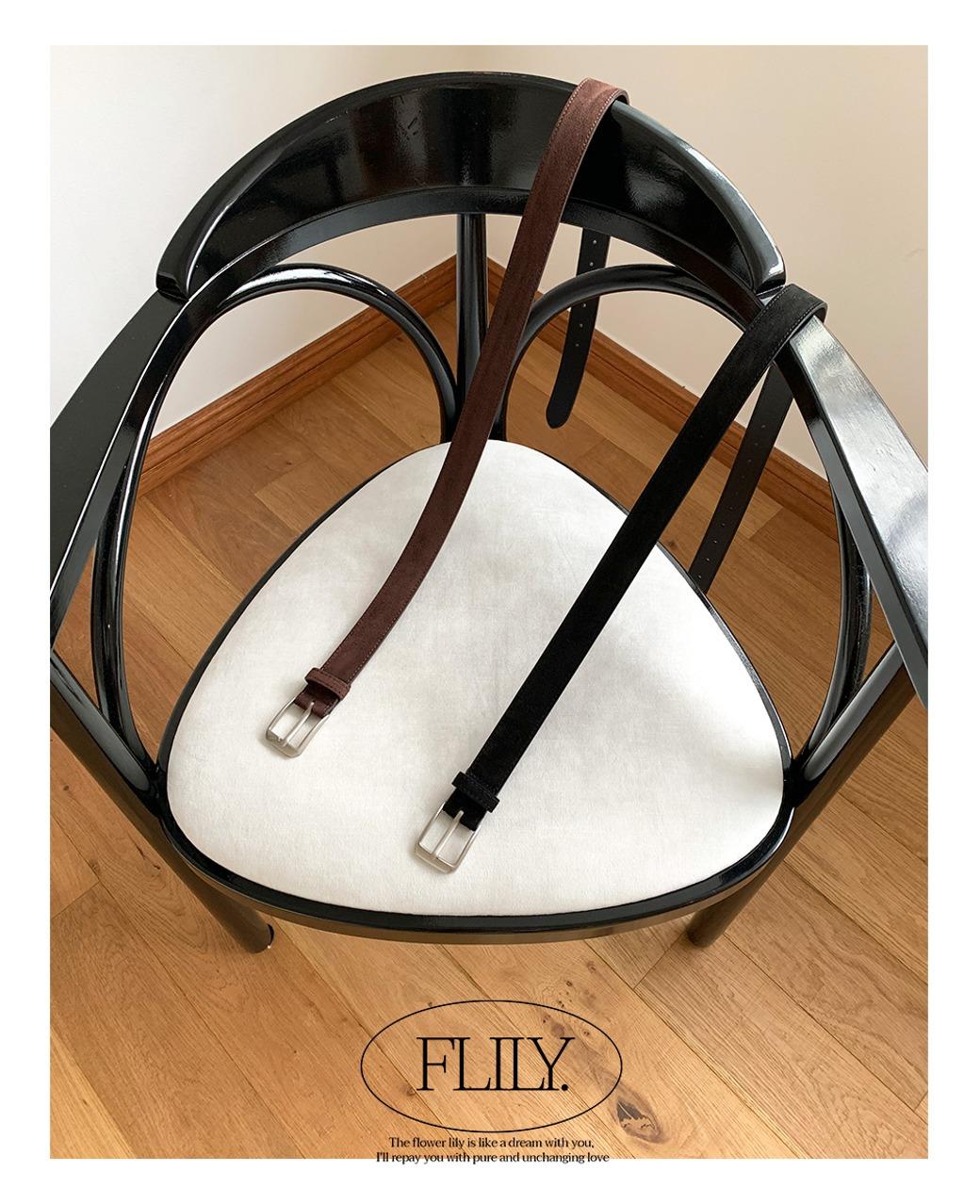 프릴리 NN. Basic Suede Cowhide Belt