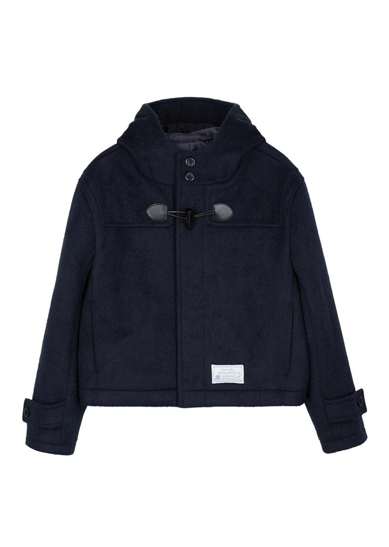 ROCCI ROCCI - 크롭 후드 울 더플 코트 [네이비]