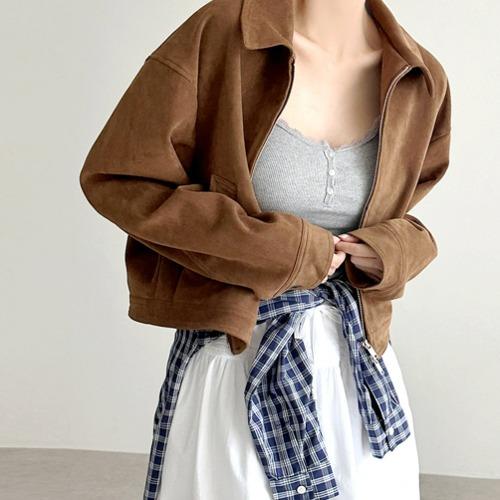 가을신상) 스웨이드 카멜 자켓