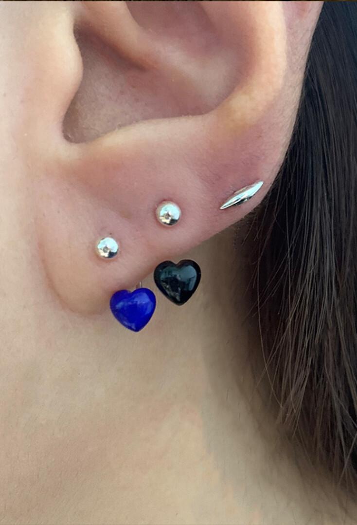 Colorful Heart Piercing (C-Type) (실버)