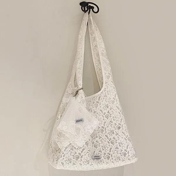 LACE ECO BAG WHITE