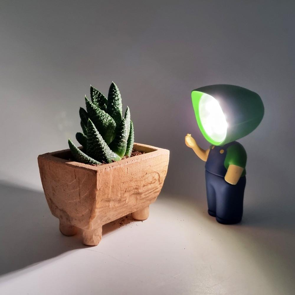 킨다 LED 식물등 미니화분 생장조명 다육이키우기 인테리어조명 그린