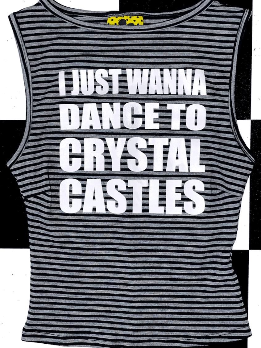 CRYSTAL CASTLES STRIPED FITTED TANK