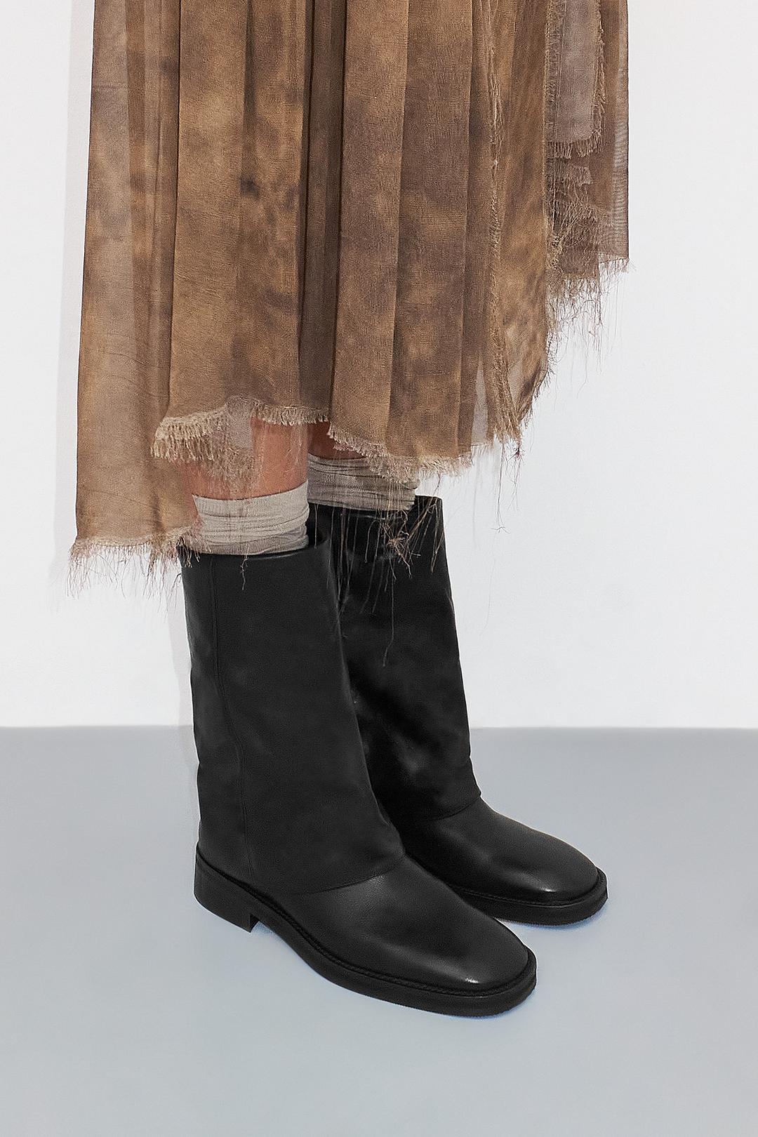 Arden Black Ankle Fold Over Boots