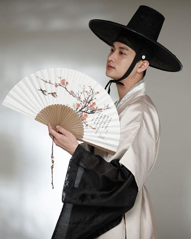 [한복대여] 캐릭터한복 검정도포 베이지 선비한복 남자한복