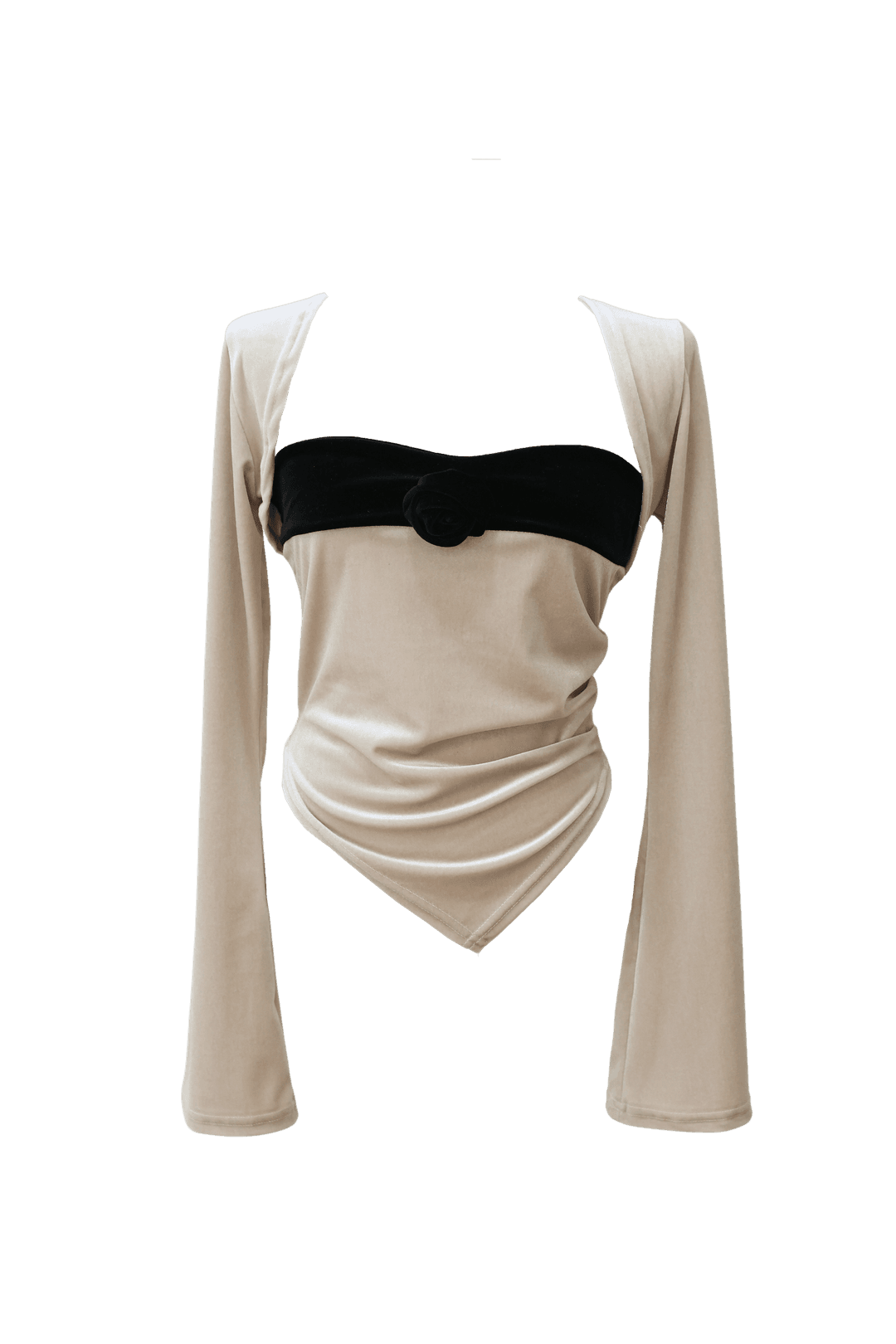 [Holiday] Velvet rose corsage T (Beige)