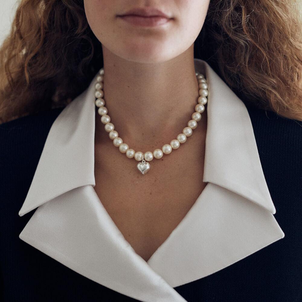 [Elizabeth Moments] Heart Pendant Pearl Necklace