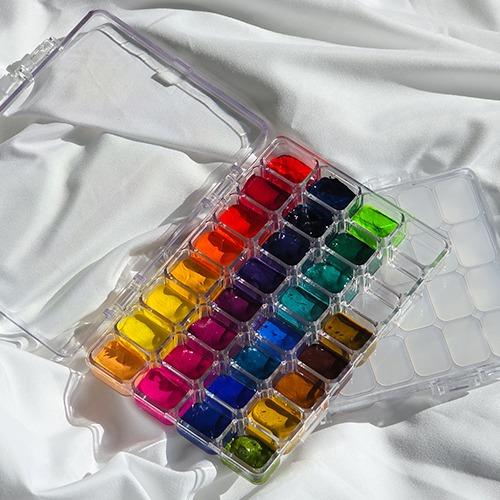 휴대용 투명 수채화 파렛트 32칸 [WCS-32B]