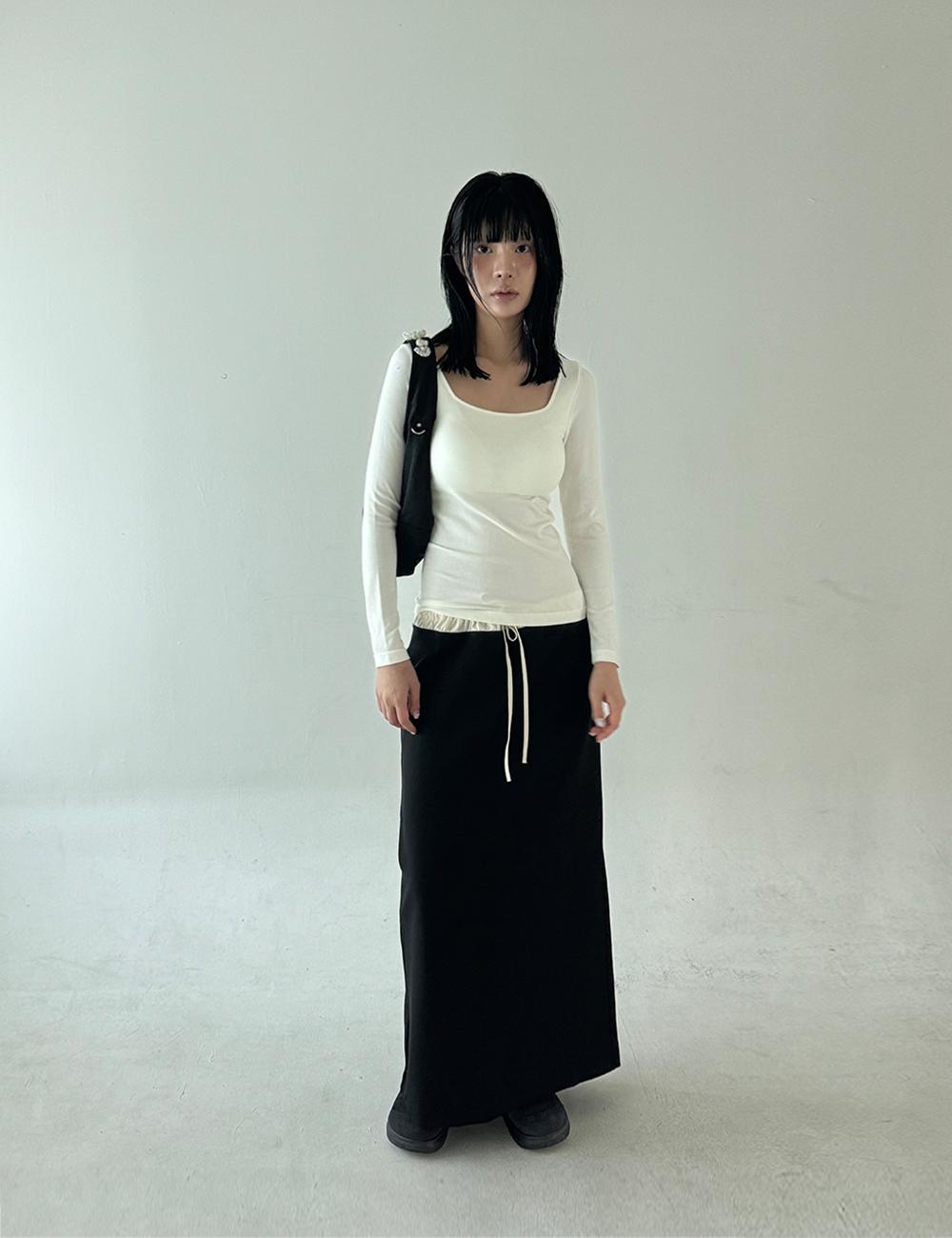 키미미 KIMIMI combi long skirts  3 color