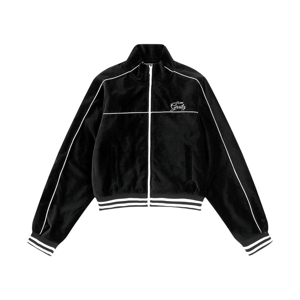 VELVET BLOUSON JACKET [BLACK]