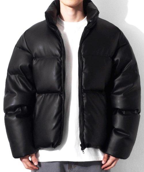 GB Vegan Leather Duck Down Short Padding (Black)