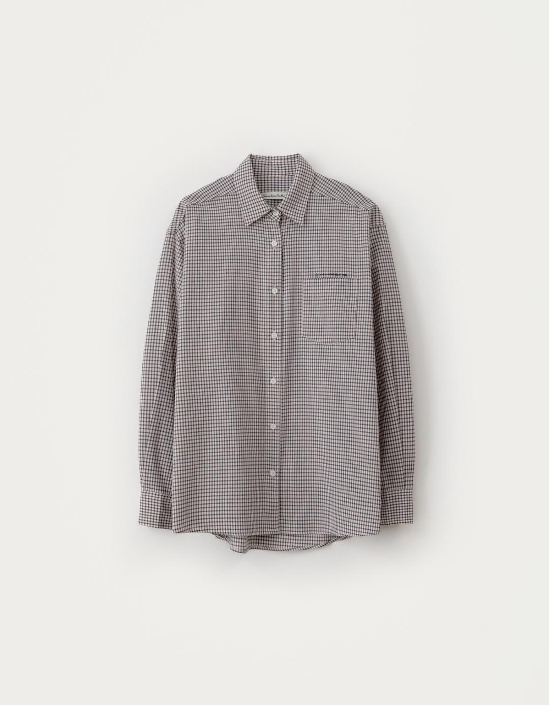 [김가을 PICK] 10.28 출고 Check Heart Point Over-Fit Shirt - Navy