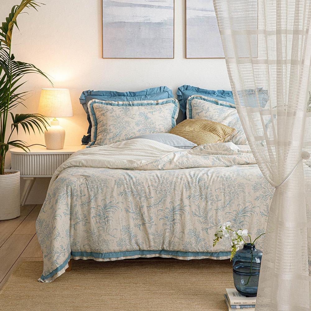 프렌치 정원 레이온 여름 차렵이불 2컬러 SS/Q/K