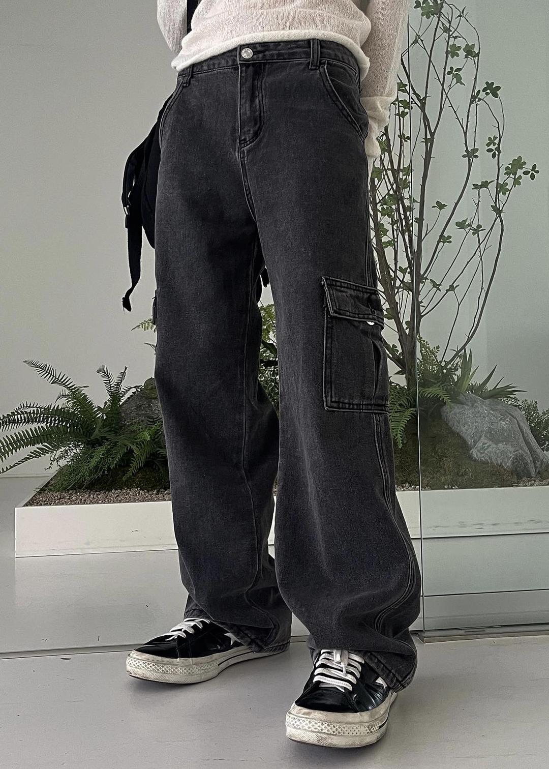 Black Risk Pocket Denim PT