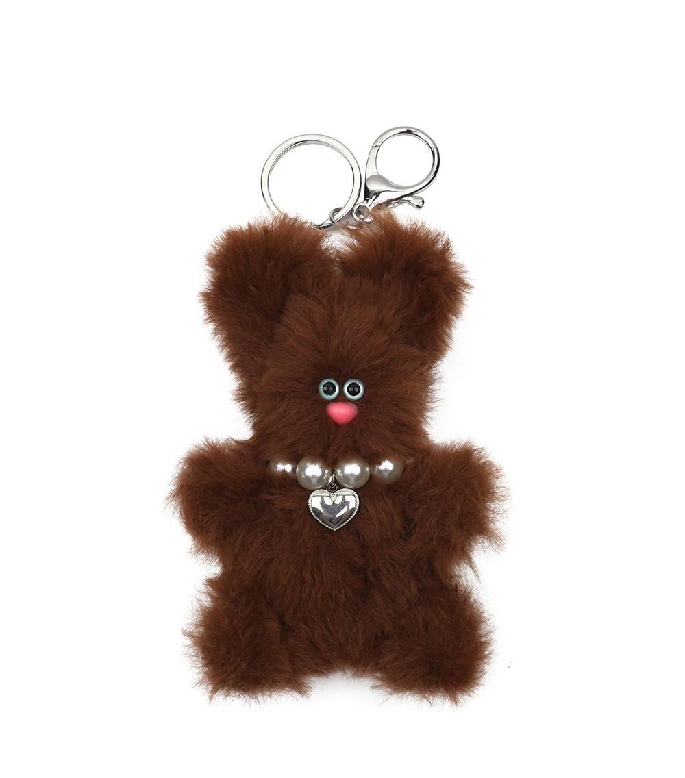 Fluffy Keychain Brown