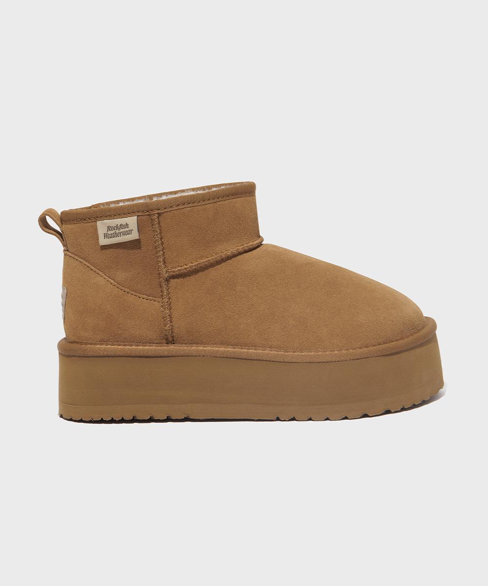 [일부사이즈 01.03 이내 출고] ORIGINAL MAXI FLATFORM BOOTS MINI(3.5inch) - CHESTNUT