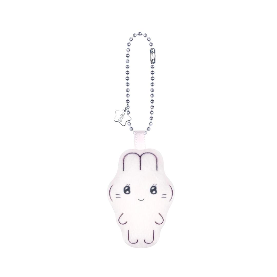 bunny emoji keyring (pink)