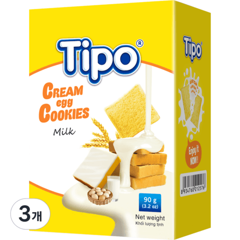 티포 에그쿠키 9p, 90g, 3개