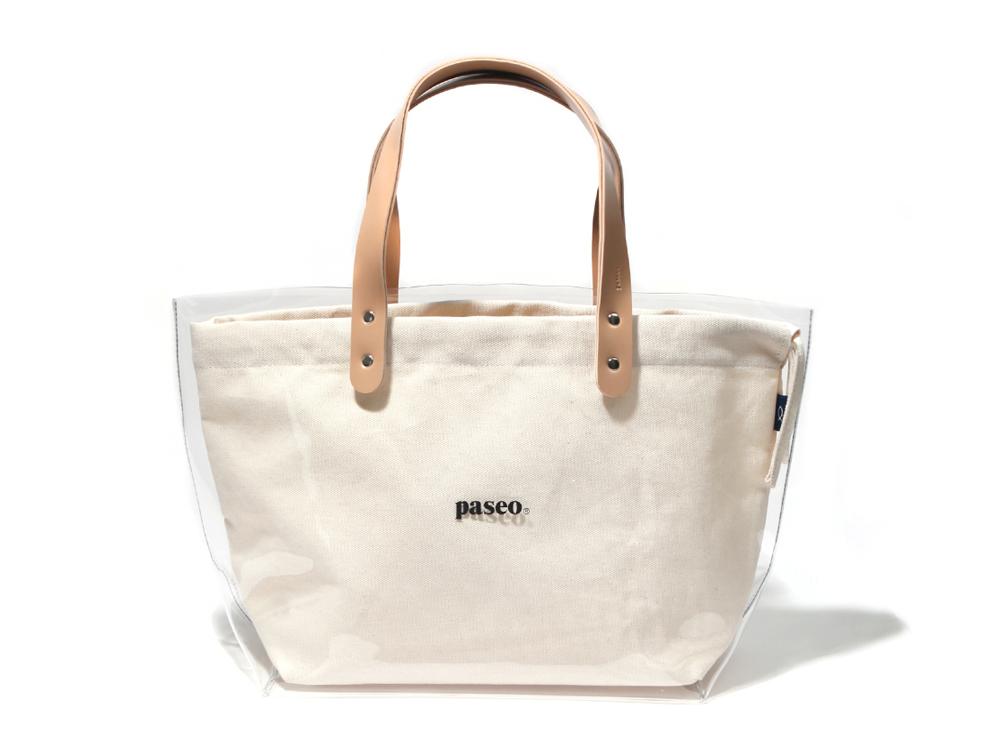 PVC POUCH TOTE-NATURAL