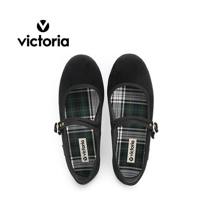 빅토리아 오다 메리제인 타탄체크 (1049920-NEGRO)