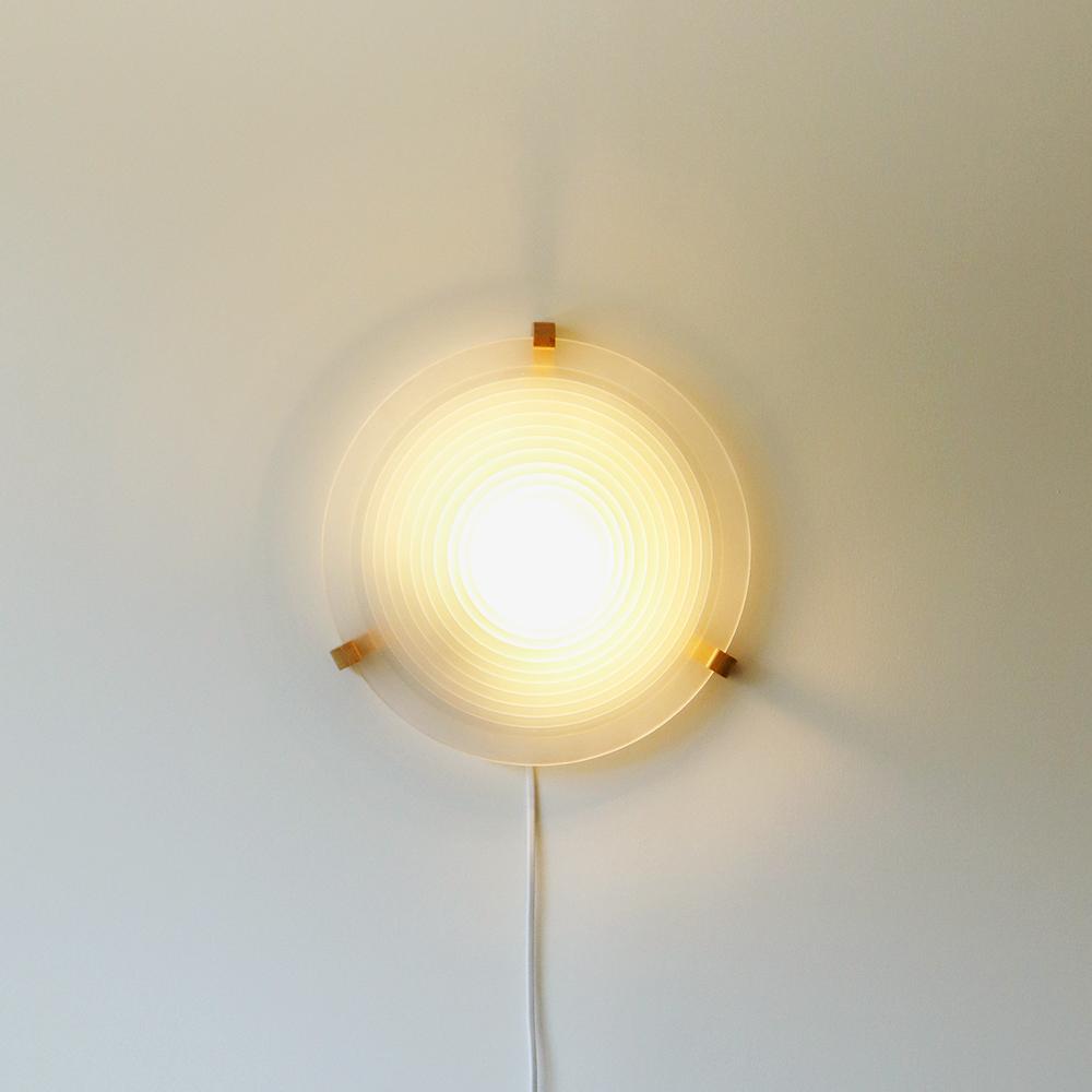 1990s IKEA glass ceiling and wall lamp