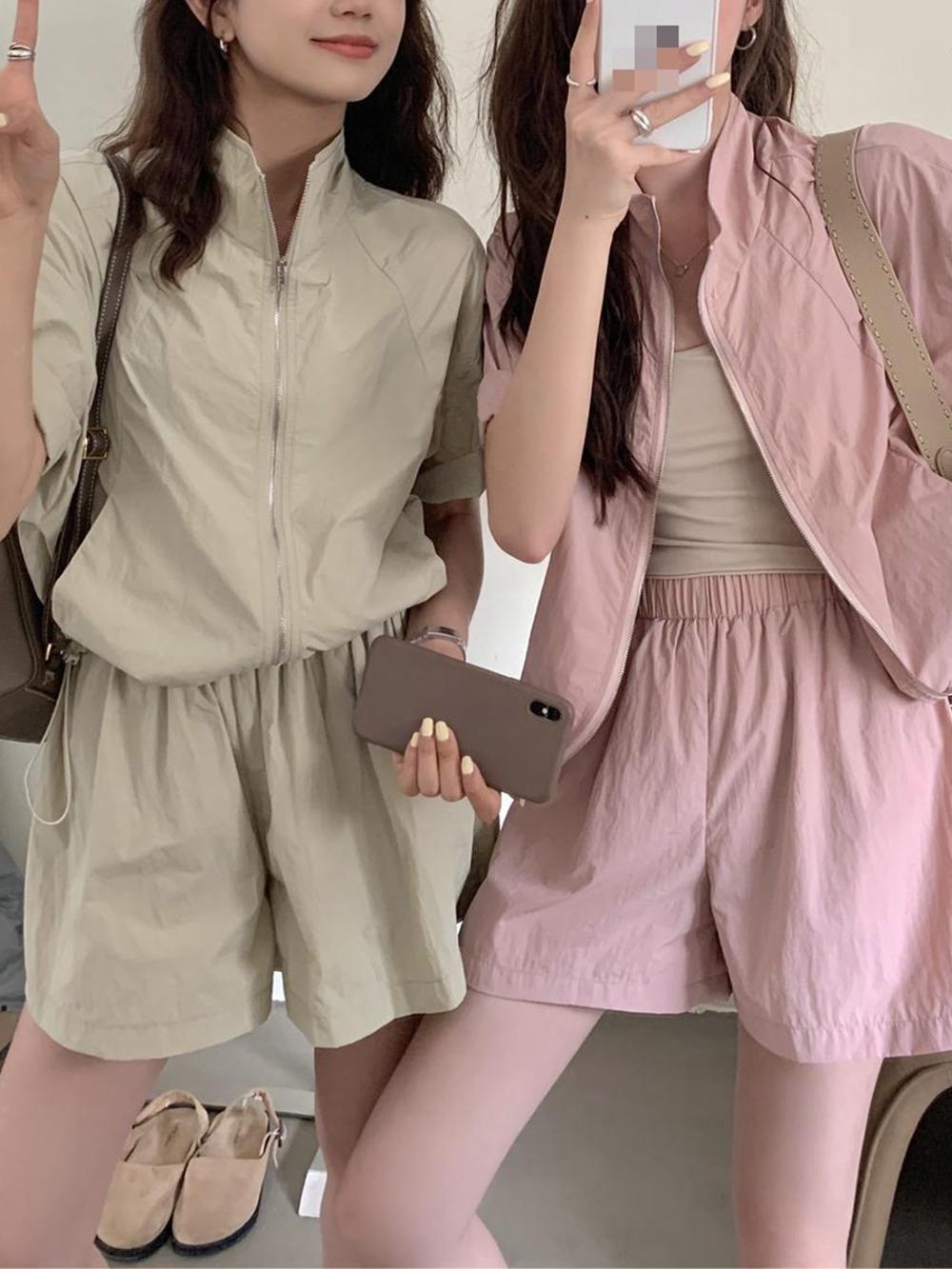 [시즌특가]#여름💙 엔티로 집업 아노락 여성 썸머 상하세트 여름 트레이닝세트