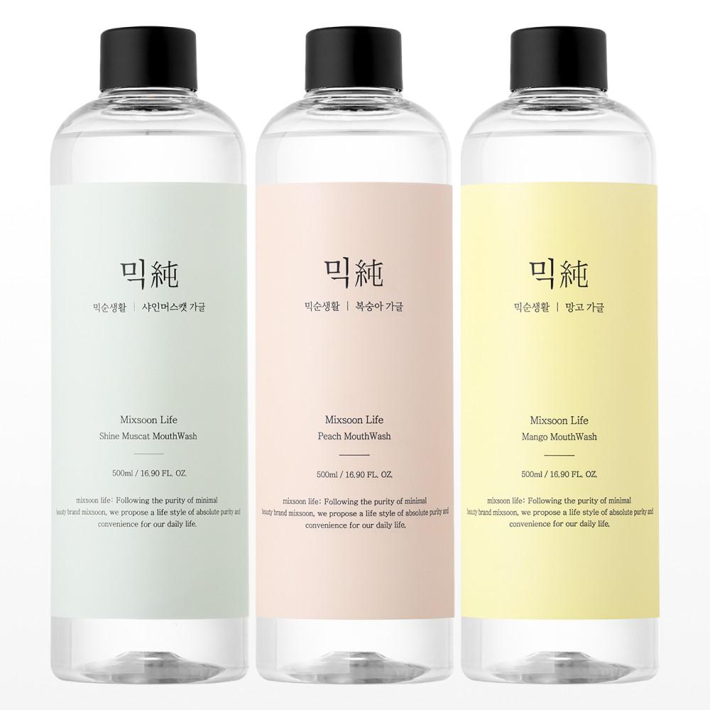 믹순생활 마일드 가글 500ml 3종