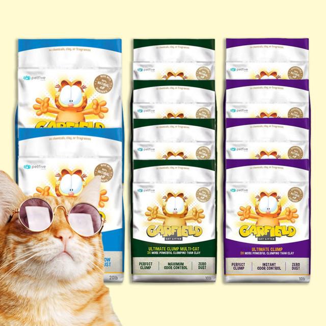 가필드 고양이 모래 퍼플 그린 블루 4.53kgX4개 9kgx2개 보라 +스크래쳐 증