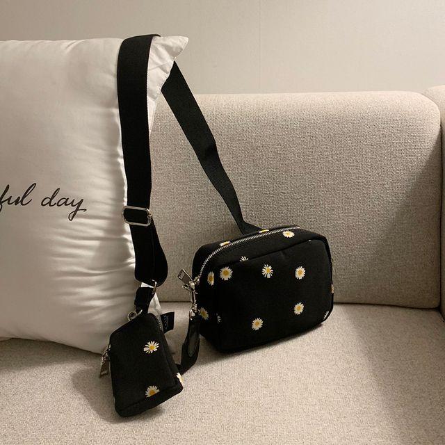 [특가] 계란꽃 사각 미니백 크로스백