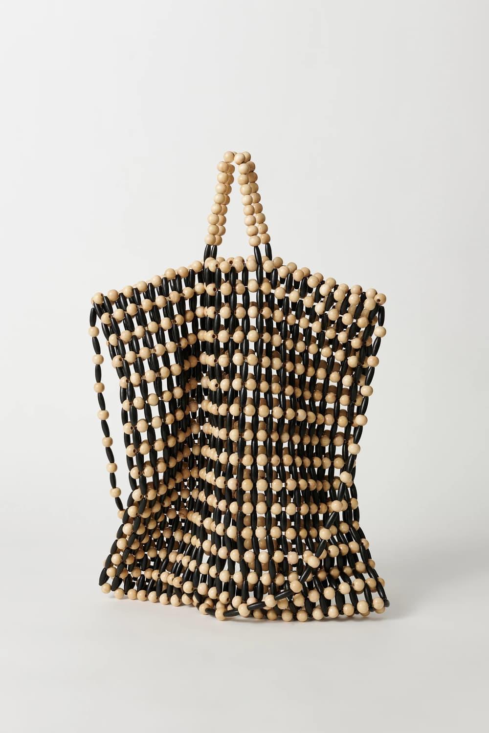 CMMN SWDN 커먼스웨덴 wood bead large tote bag | 후루츠패밀리