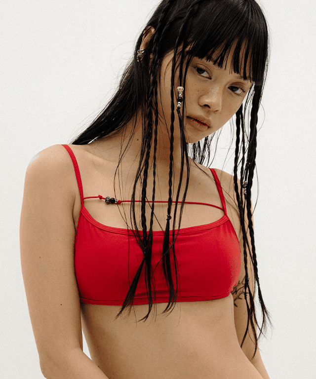 STRAWBERRY RED BIKIINI TOP