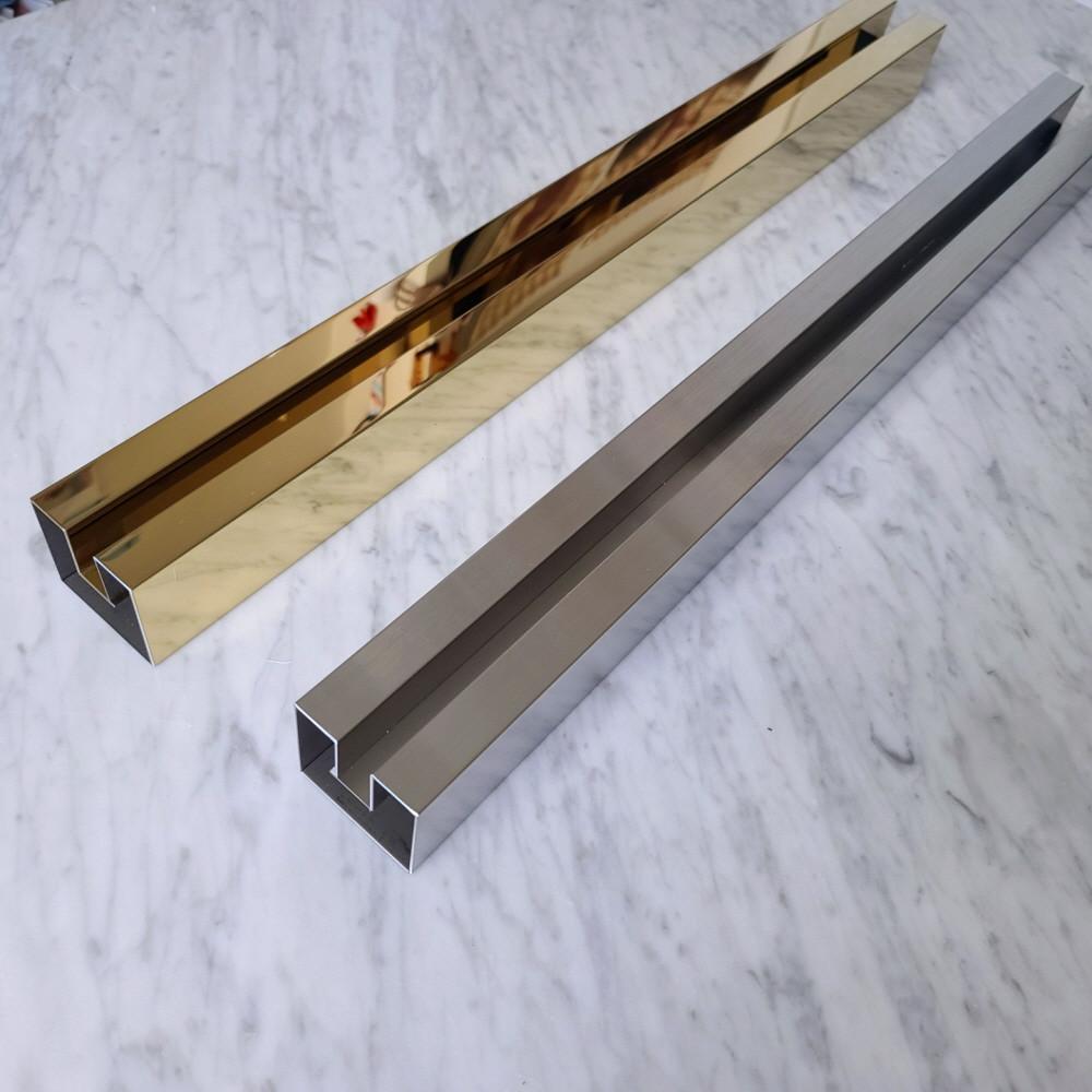 노프레임 대형 전신거울 실버 받침대