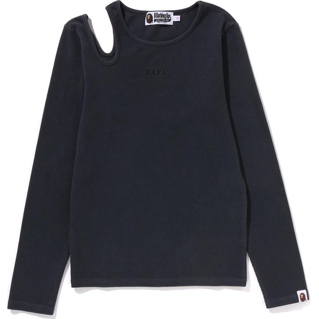 PIGMENT DYED CUT OUT RIB L/S TEE LADIES