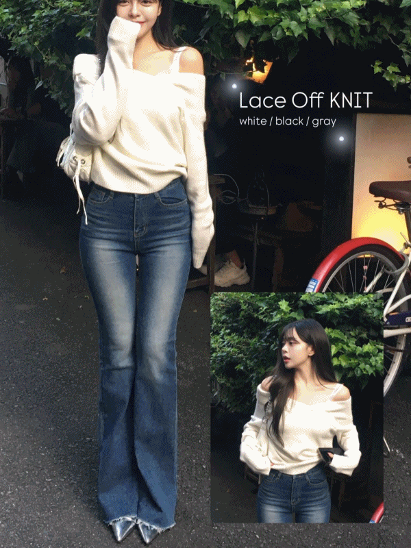 lace off knit 레이스오프니트