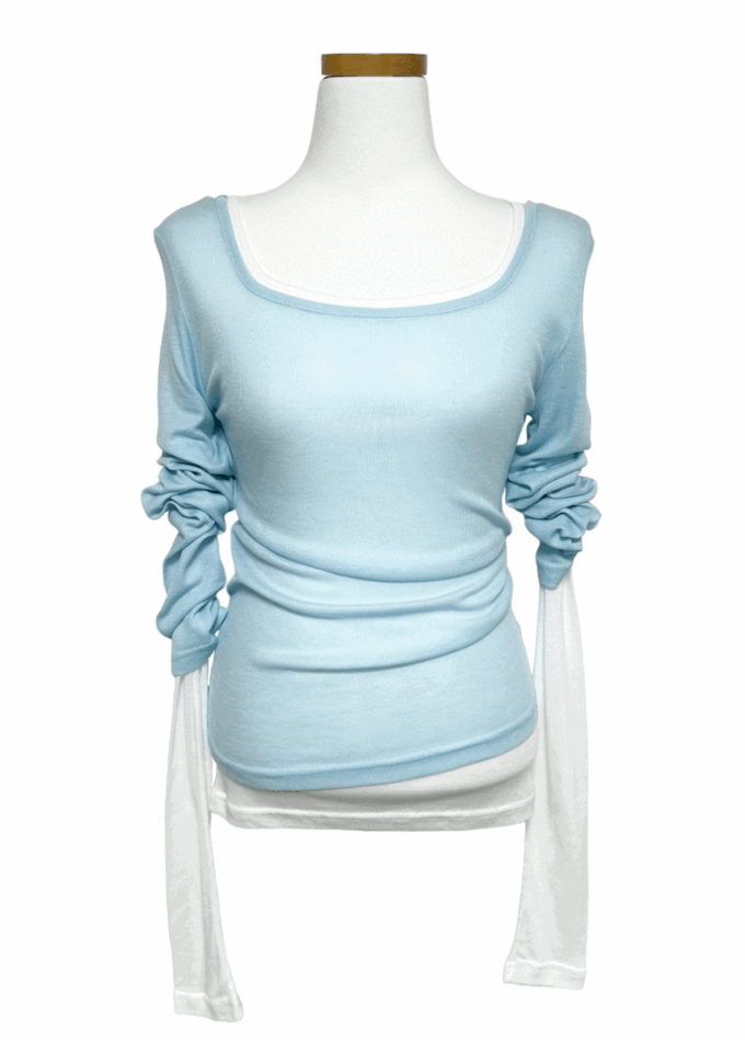 [1+1] 슈슈 스퀘어 텐셀 레이어드티 (9color)