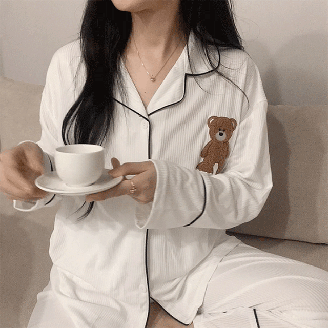 소프트 곰돌이 데일리 잠옷 파자마 상하세트