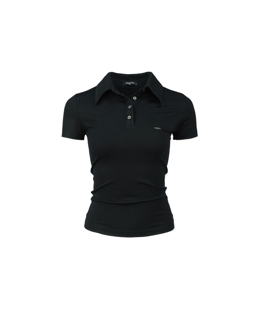 [2차 재입고]Metal triclipse polo shirt black