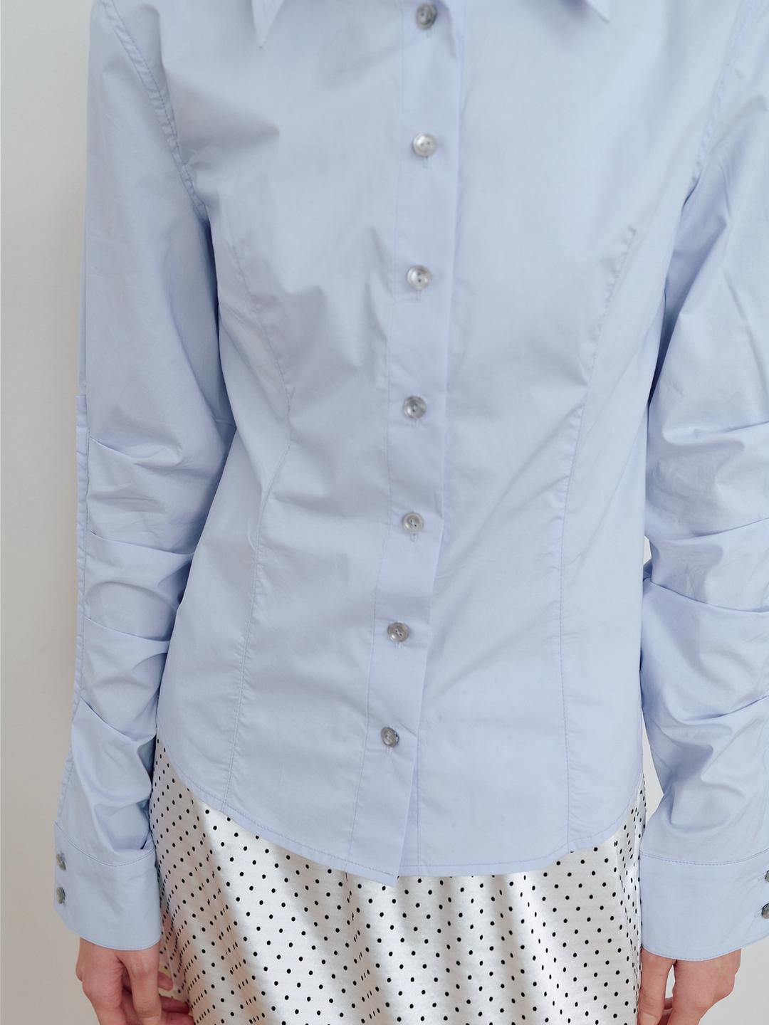 [03.20 순차출고] PIN-TUCK SHIRT_SKY