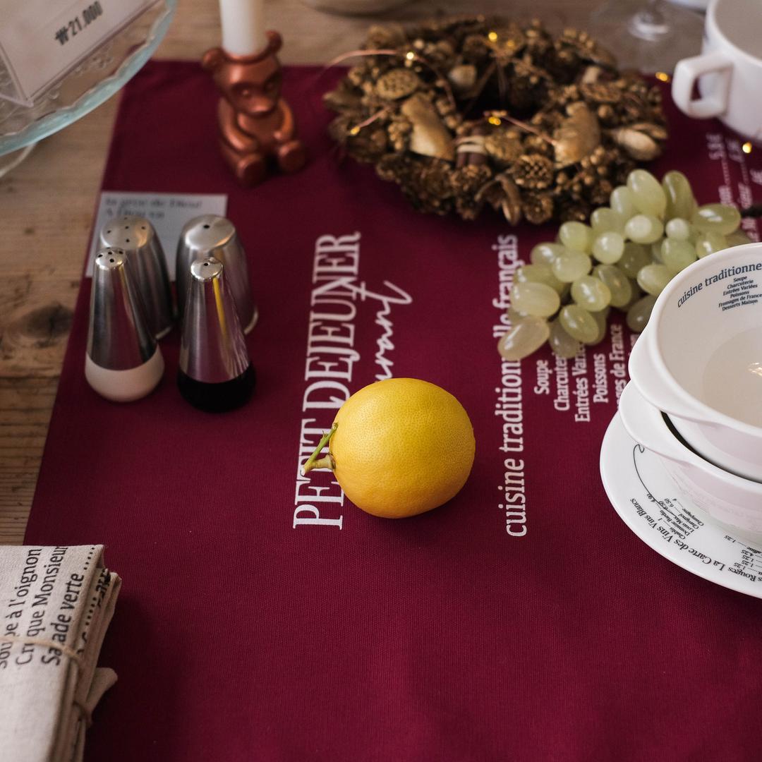 (제작상품) 쁘띠 데주네 키친크로스 _ 레드