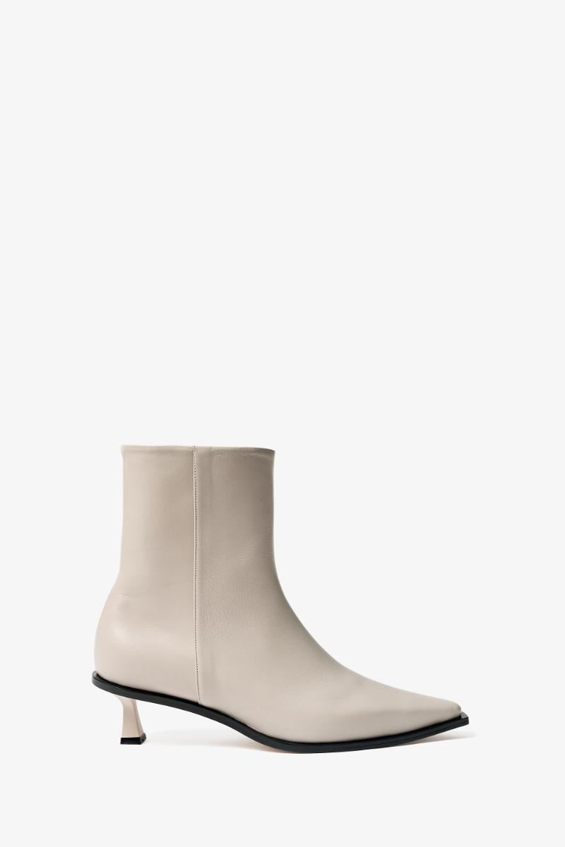 50mm Eva Stiletto Ankle Boots (Beige)