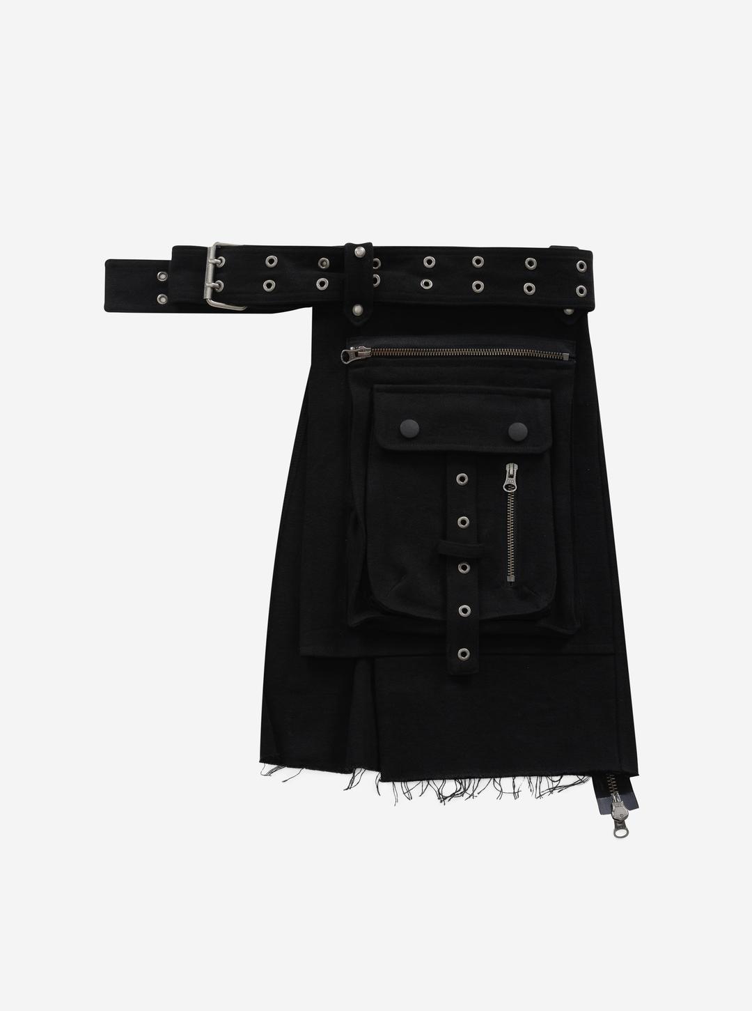 BAJESS LAYERED SKIRT BELT BLACK